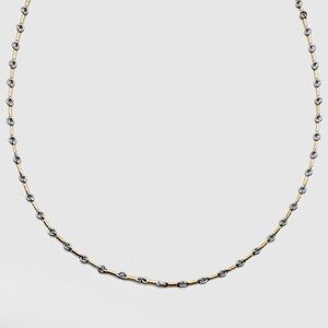 New Freida Rothman Signature Two-Tone Bar Link Sterling Silver Necklace